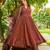Brown anarkali suit set