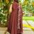Brown anarkali suit set
