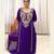 Deep purple heavy embroidered suit