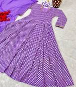 Purple embroidered suit set