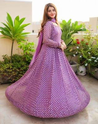 Purple embroidered suit set 2