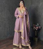 LavandER SILK BLEND FLARED PLAZZO set