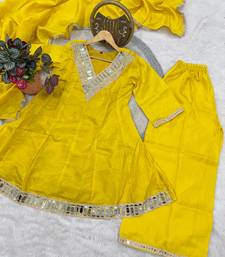 Yellow kurta pant set