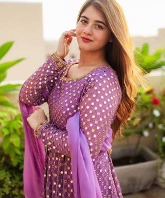Purple embroidered suit set 4