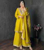 Yellow kurta pant set