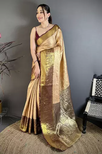 peach art silk woven art-silk-sarees