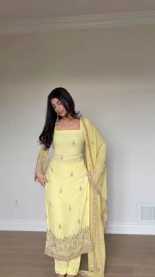Pastel yellow straight suit set 1