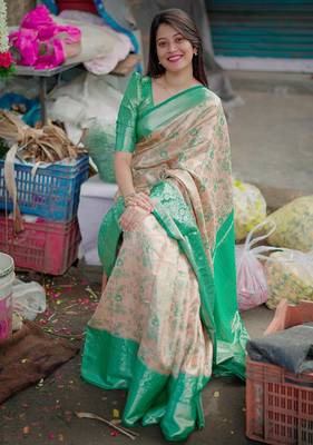 light golden art silk woven art-silk-sarees 2