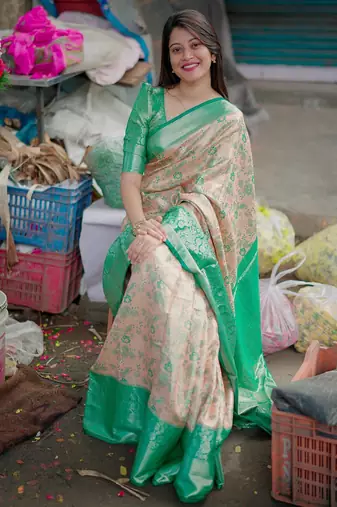 light golden art silk woven art-silk-sarees
