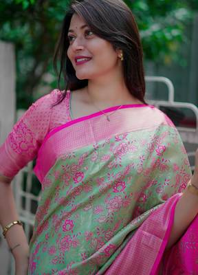green art silk woven art-silk-sarees 2
