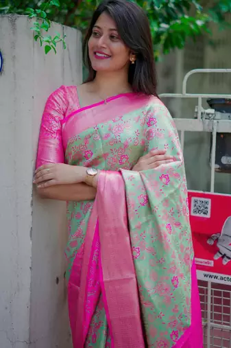 green art silk woven art-silk-sarees