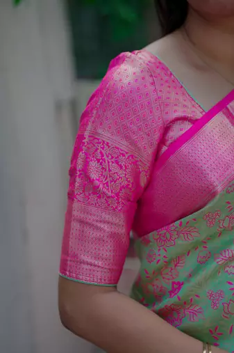green art silk woven art-silk-sarees