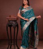 green art silk woven art-silk-sarees