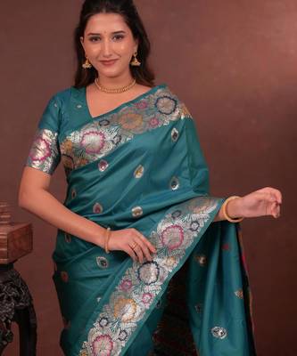 green art silk woven art-silk-sarees 2