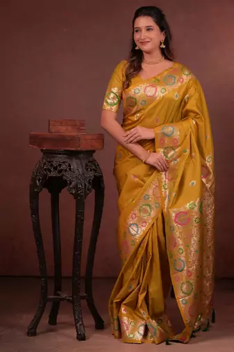 yellow art silk woven art-silk-sarees