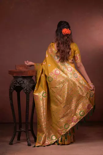 yellow art silk woven art-silk-sarees