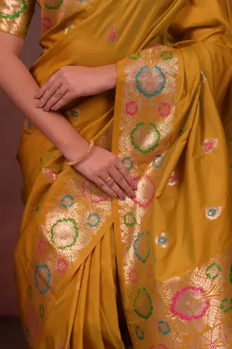 yellow art silk woven art-silk-sarees