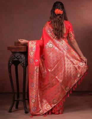 orange art silk woven art-silk-sarees 4