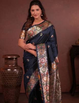 black art silk woven art-silk-sarees 1