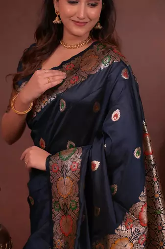 black art silk woven art-silk-sarees