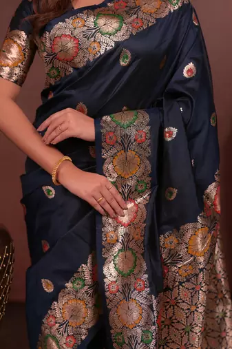 black art silk woven art-silk-sarees