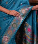 teal art silk woven art-silk-sarees