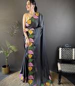 grey art silk embroidered art-silk-sarees