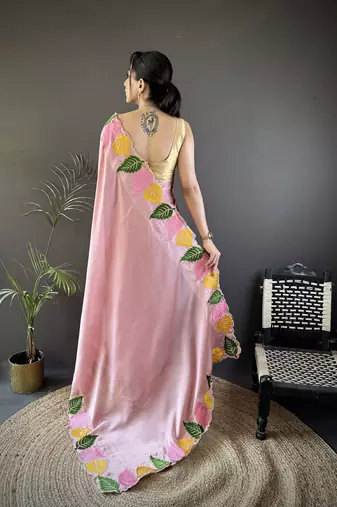 light baby pink art silk embroidered art-silk-sarees