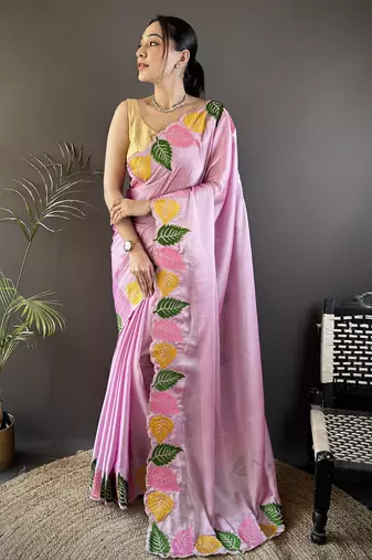 pink art silk embroidered art-silk-sarees