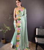light green art silk embroidered art-silk-sarees
