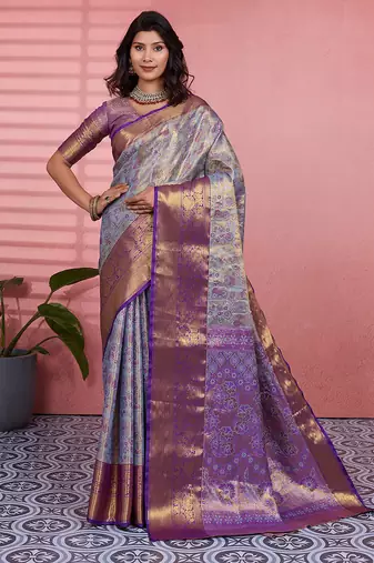 grey art silk woven art-silk-sarees