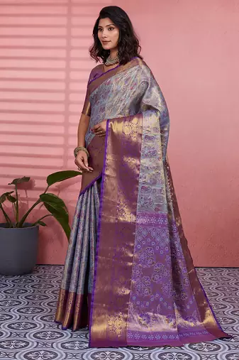 grey art silk woven art-silk-sarees