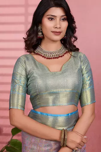 grey art silk woven art-silk-sarees