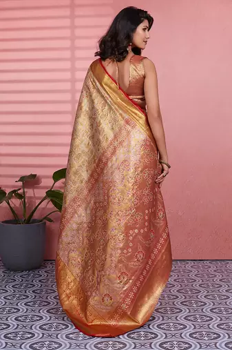 golden art silk woven art-silk-sarees