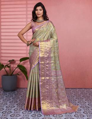 light green art silk woven art-silk-sarees 1