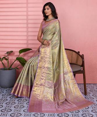 light green art silk woven art-silk-sarees 2