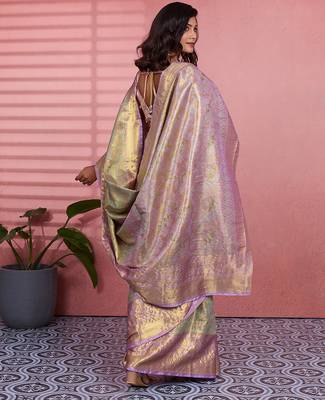 light green art silk woven art-silk-sarees 4