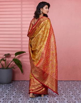 yellow art silk woven art-silk-sarees 4
