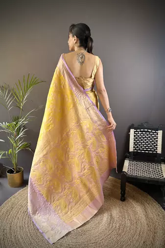 yellow art silk woven art-silk-sarees