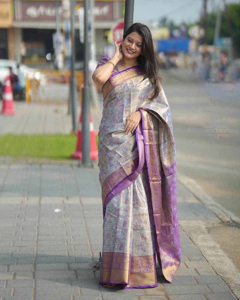 grey art silk woven art-silk-sarees