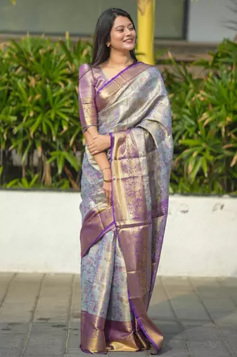 grey art silk woven art-silk-sarees
