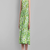 green printed viscose rayon knee length dress for girls & women