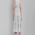 white printed viscose rayon knee length dress for girls & women