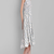 white printed viscose rayon knee length dress for girls & women