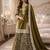 Mehendi fendy satin heavy embrodiery work wedding wear salwar suit