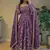 Onion fendy satin heavy embroidery work long wedding wear gown