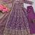 Onion fendy satin heavy embroidery work long wedding wear gown