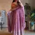 Pink fendy satin heavy embroidery work long wedding wear gown