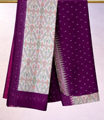 Ikaat woven saree Without Blouse