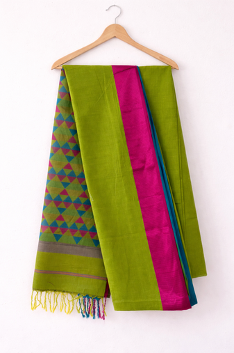 Pure maheshwari hand woven saree with blouse